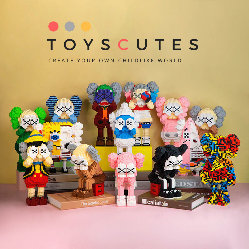 【日本未発売】ナノブロック互換 カウズ　KAWS ７体セット　タイムセール カウズ KAWS Passing Through : Nanoblock グリーン ナノ