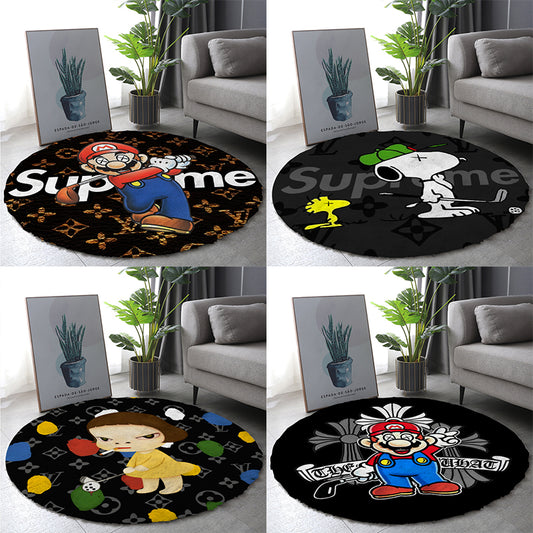 Bedroom Mat ラグ 円形 短毛 0912-6-3