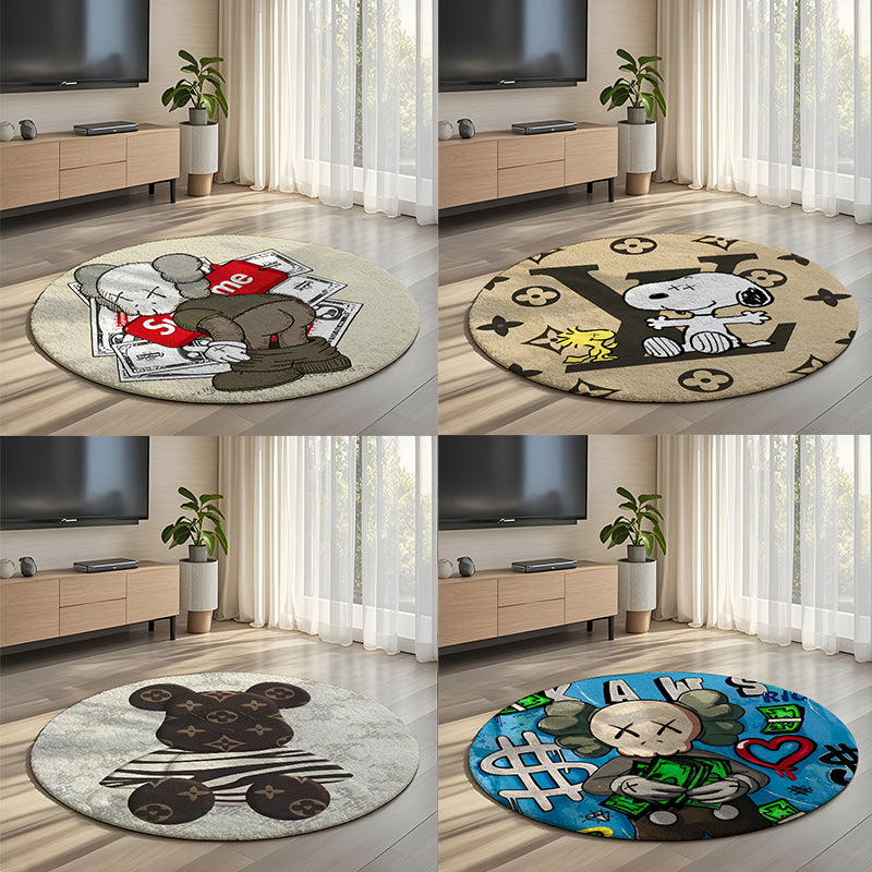 Bedroom Mat ラグ 円形 短毛 0323-3-1