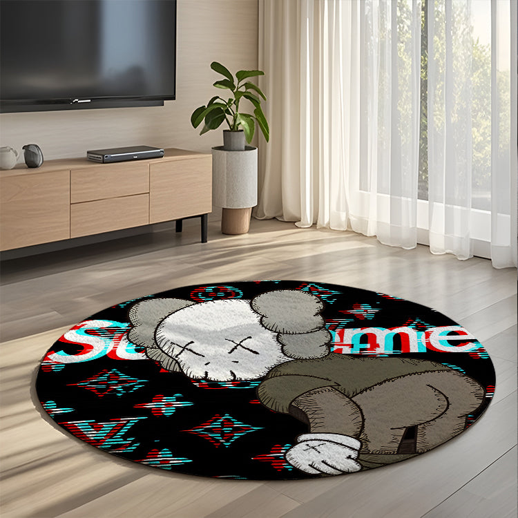 Bedroom Mat ラグ 円形 短毛 0323-3-1