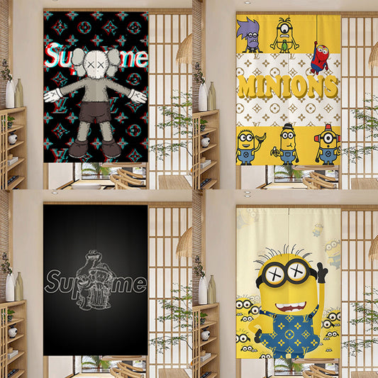 Minions:Room Divider Curtain のれん 間仕切り 冷気 遮断 保温 0702-2-1