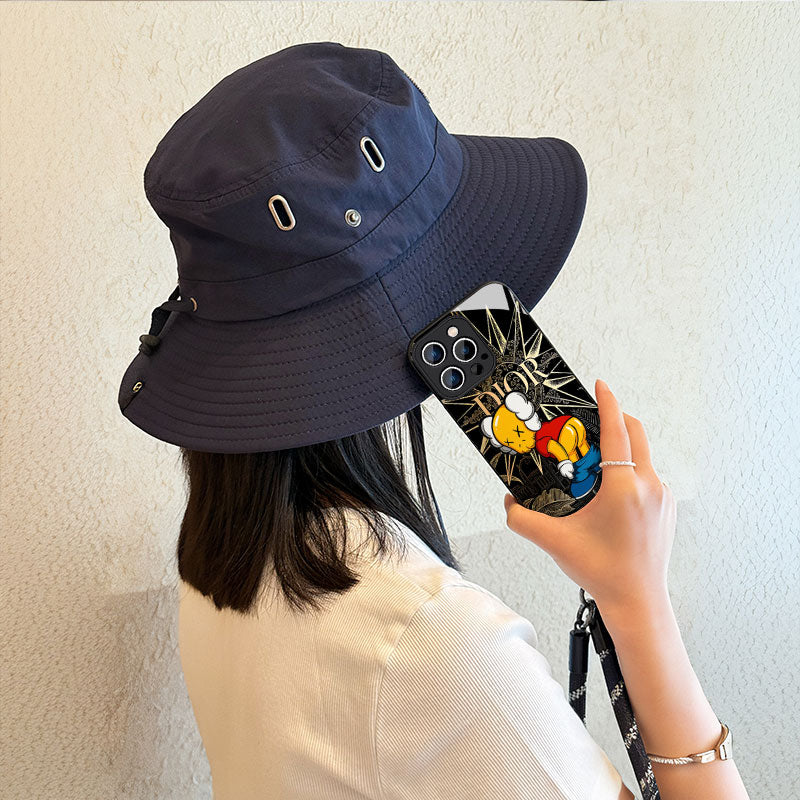 ガラス・10MMストラップ ショルダー付きiPhoneケース 1022-1-9