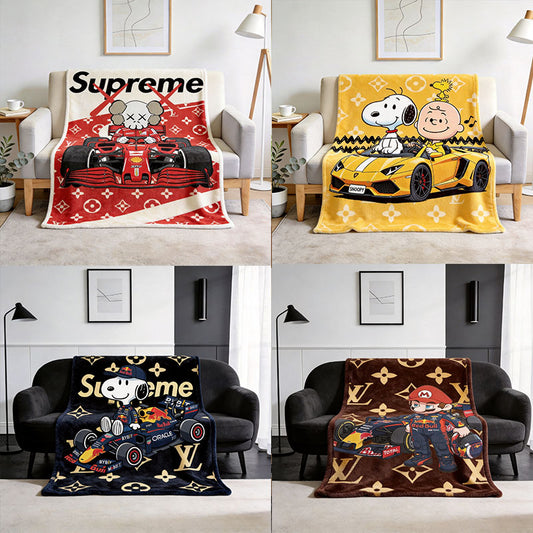 Blanket 毛布 ブランケット スワンネル2wayひざ掛け260527-40
