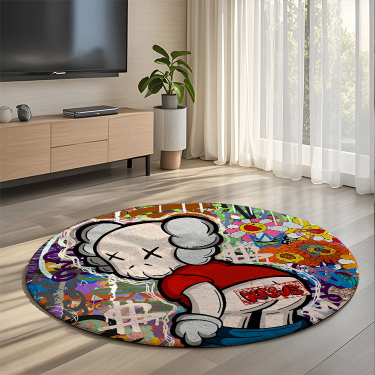 Bedroom Mat ラグ 円形 短毛 824-1-11