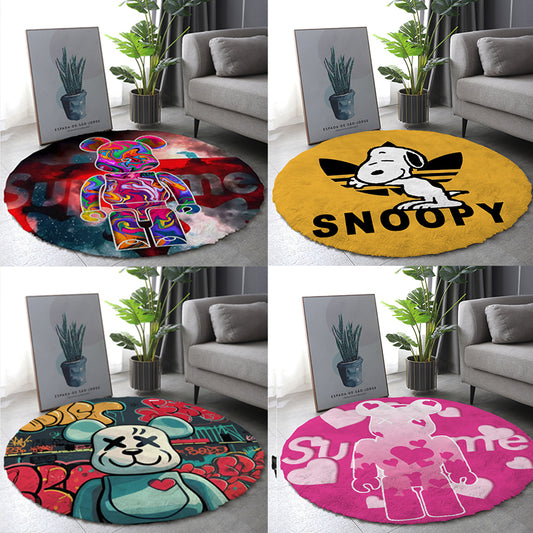 Bedroom Mat ラグ 円形 短毛 0212-1-3