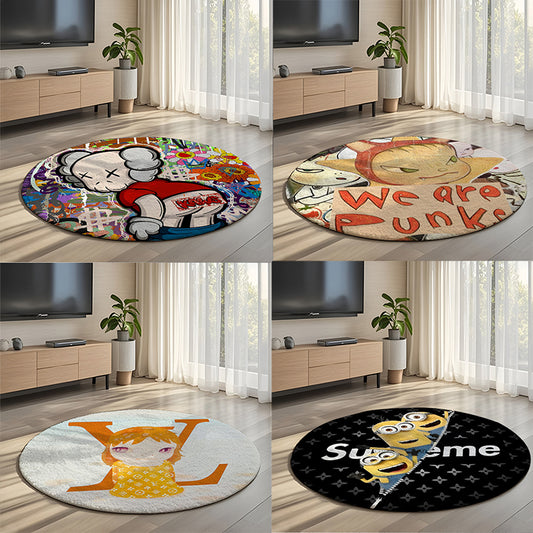 Bedroom Mat ラグ 円形 短毛 824-1-11