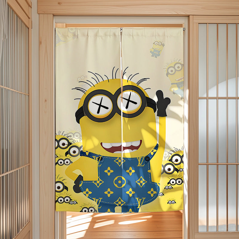 Minions:Room Divider Curtain のれん 間仕切り 冷気 遮断 保温 0702-2-1