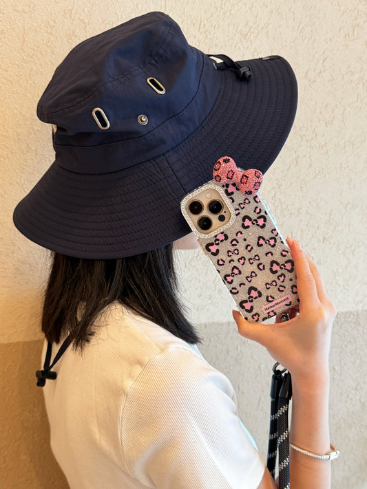 【クリスタル】10MMストラップ ショルダー付きiPhoneケース 1028-1-4