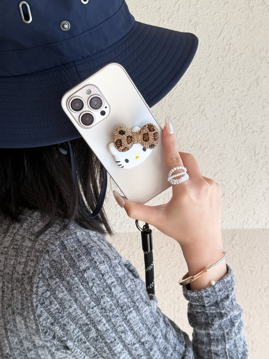 【クリスタル】10MMストラップ ショルダー付きiPhoneケース 1113-4