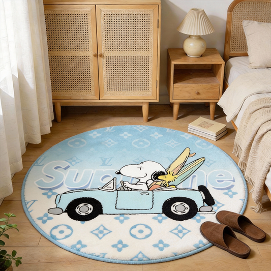 Bedroom Mat ラグ 円形 短毛 260123-33