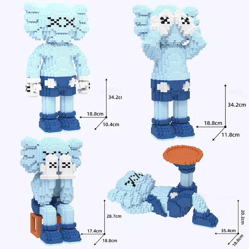 カウズ KAWS Four Foot Companion青い ナノブロック互換性ブロック