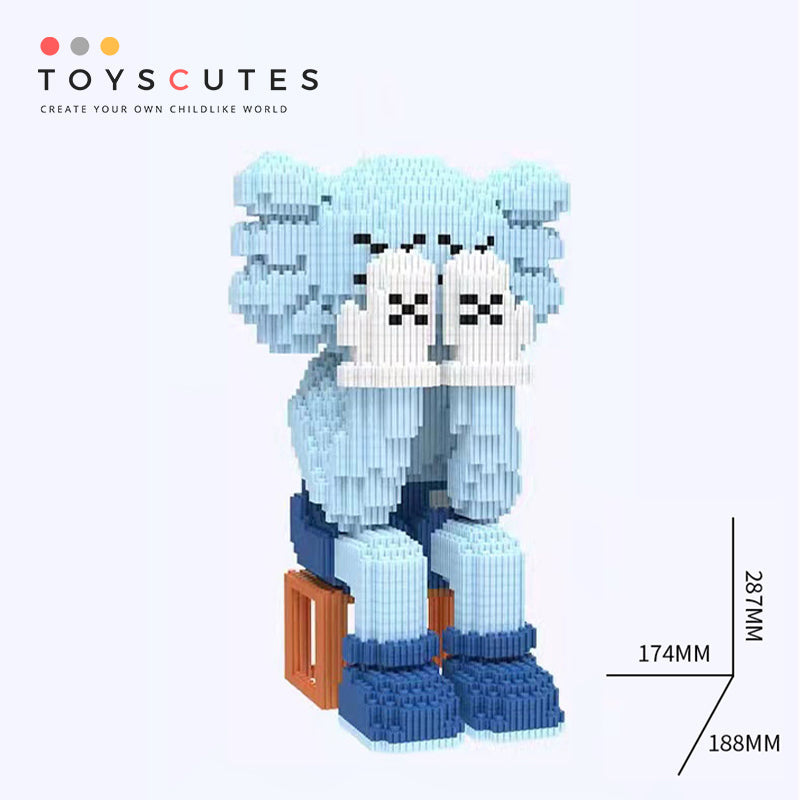 カウズ KAWS Four Foot Companion青い ナノブロック互換性ブロック