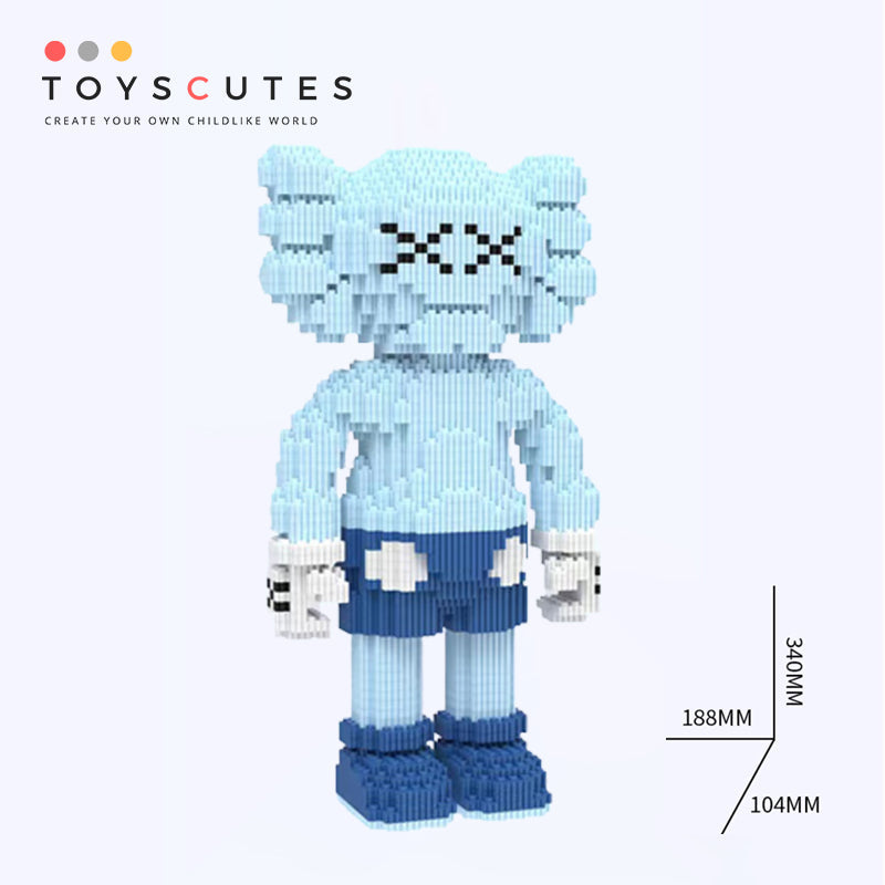 カウズ KAWS Four Foot Companion青い ナノブロック互換性ブロック