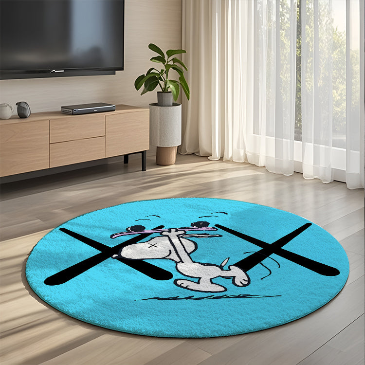 Bedroom Mat ラグ 円形 短毛 0212-1-1