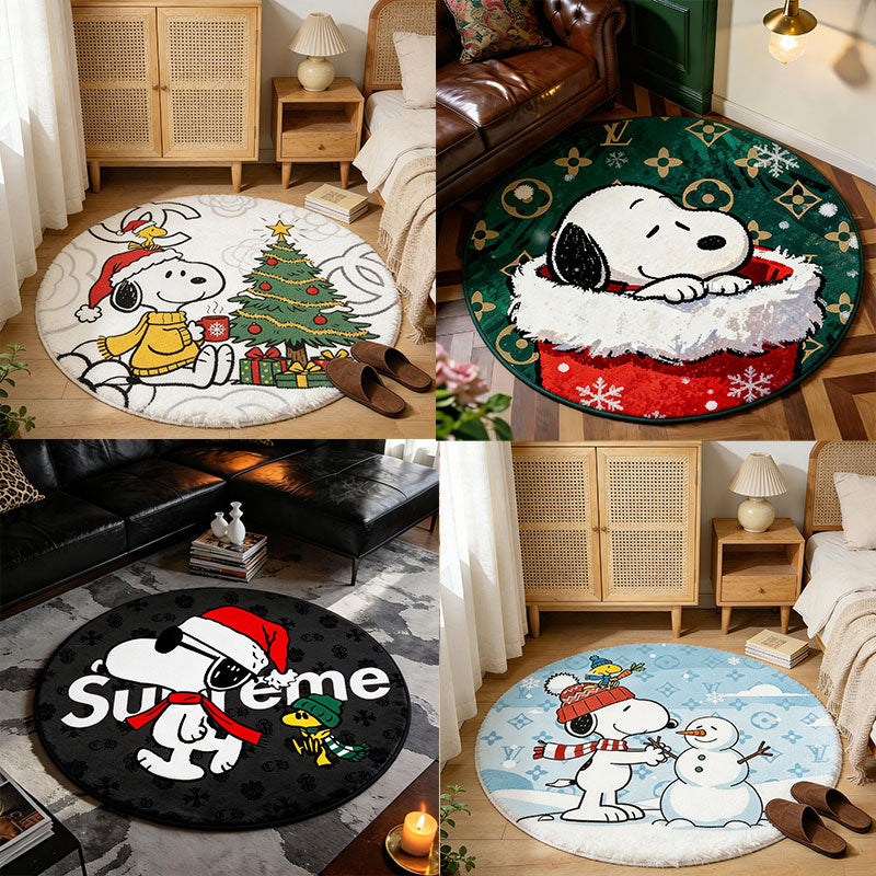 Bedroom Mat ラグ 円形 短毛 251220-17