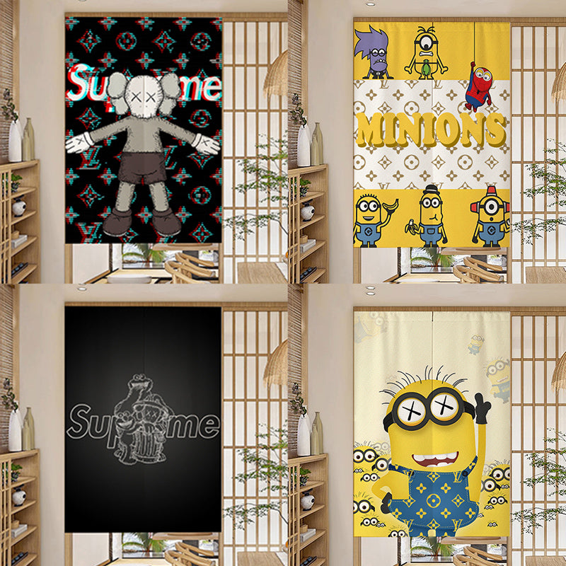 Minions：Room Divider Curtain のれん 間仕切り 冷気 遮断 保温 0702-2-1