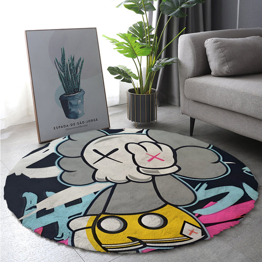 Bedroom Mat ラグ 円形 短毛 425-4-7