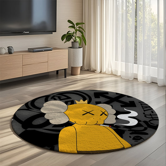Bedroom Mat ラグ 円形 短毛 0418-5-2