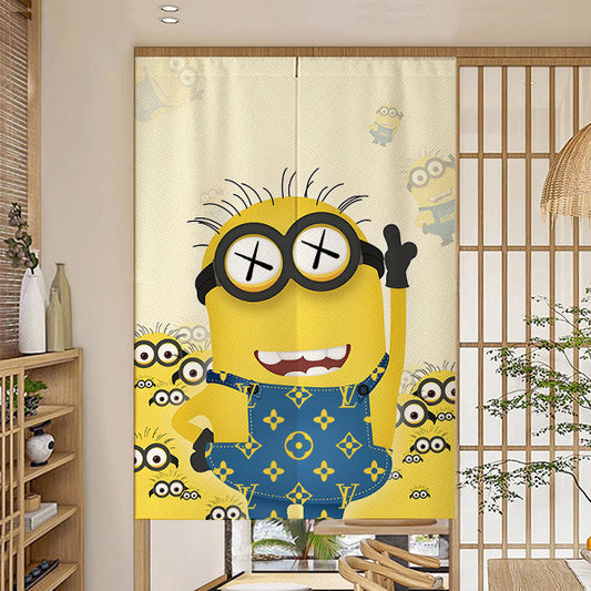 Minions：Room Divider Curtain のれん 間仕切り 冷気 遮断 保温 0702-2-1