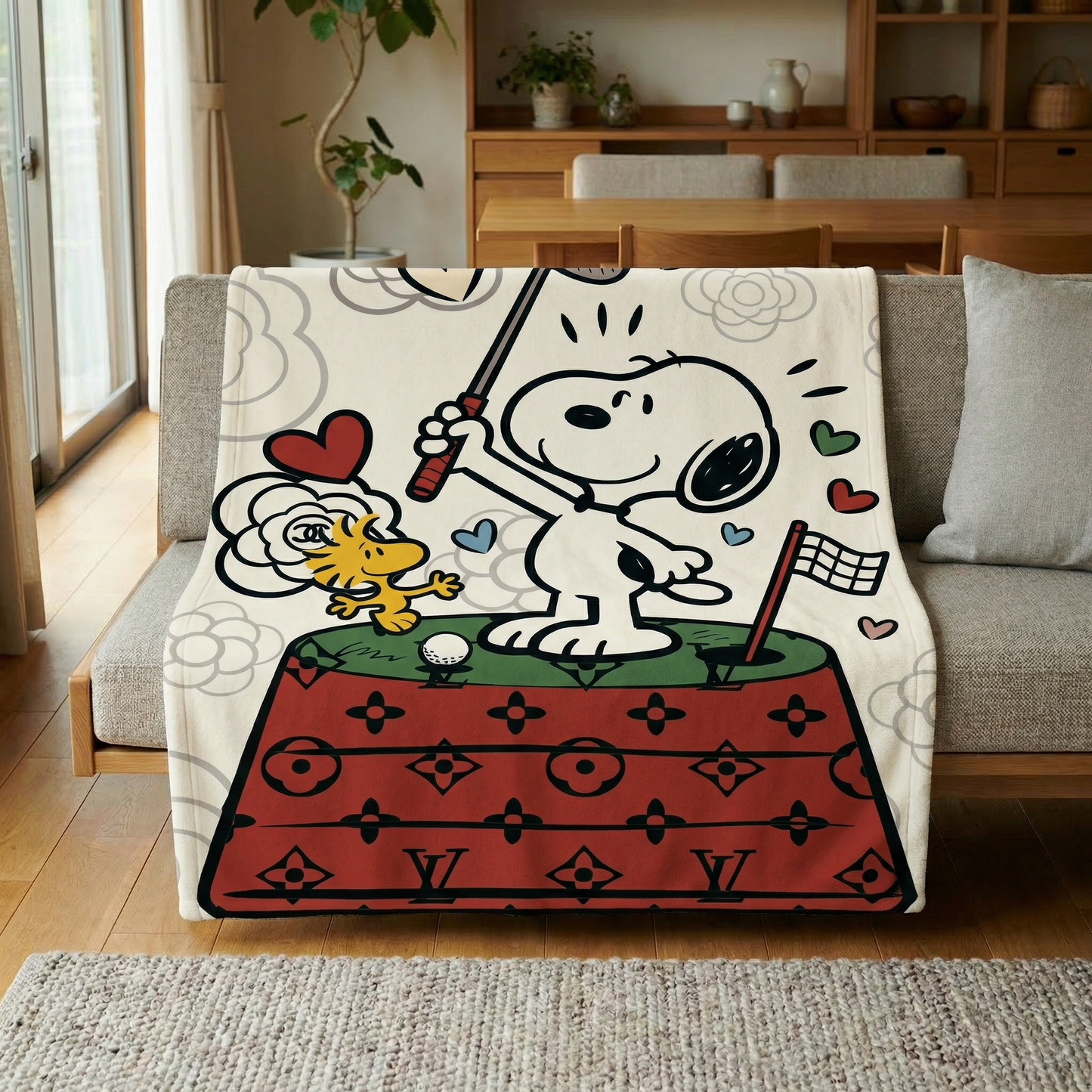 Blanket 毛布 ブランケット スワンネル2wayひざ掛け 260304-5