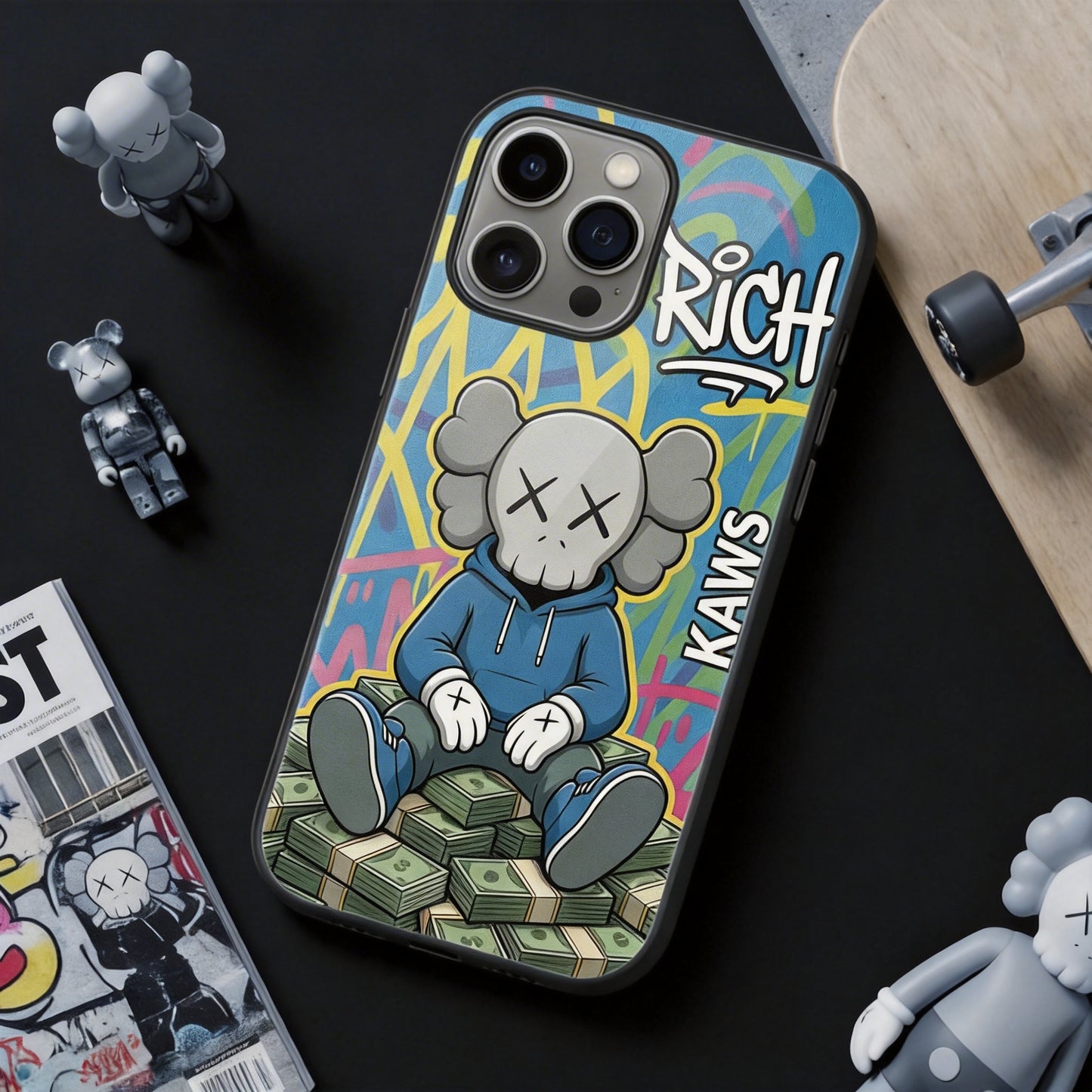 落下衝撃に強いガラスケースiPhoneケース  26228-7