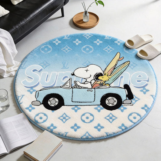 Bedroom Mat ラグ 円形 短毛 260123-33