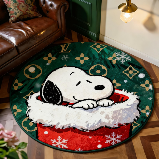 Bedroom Mat ラグ 円形 短毛 251220-18