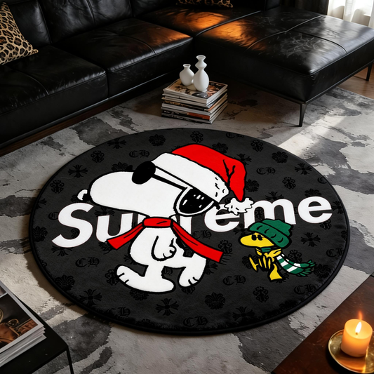 Bedroom Mat ラグ 円形 短毛 251220-17