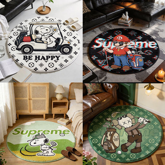 Bedroom Mat ラグ 円形 短毛260303-27