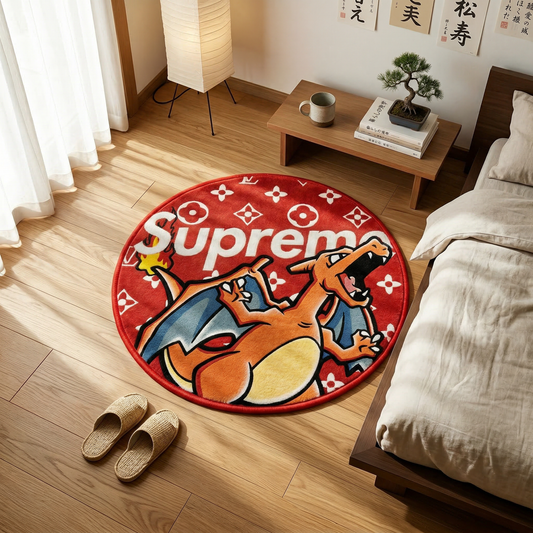 Bedroom Mat ラグ 円形 短毛 260324-18