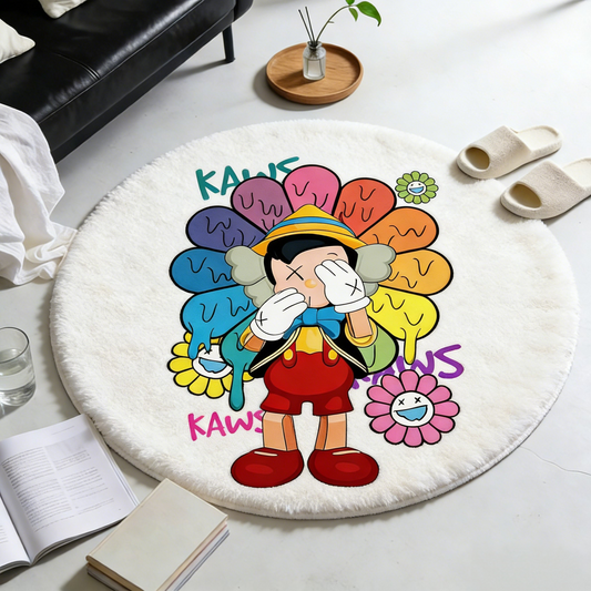 Bedroom Mat ラグ 円形 短毛 719-1-9