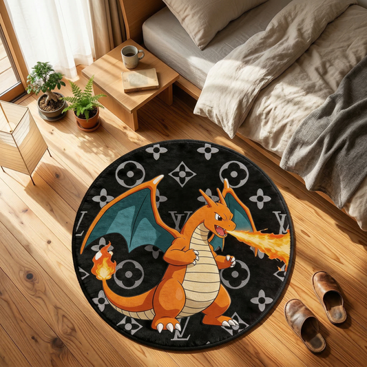 Bedroom Mat ラグ 円形 短毛 260324-17