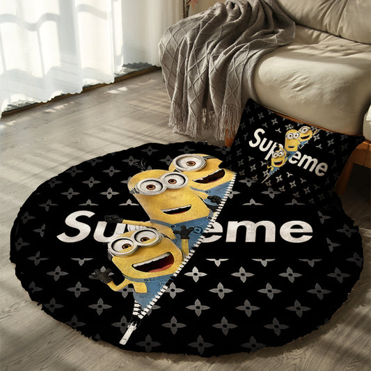 Minions：Bedroom Mat ラグ 円形 短毛 0702-6-7-1