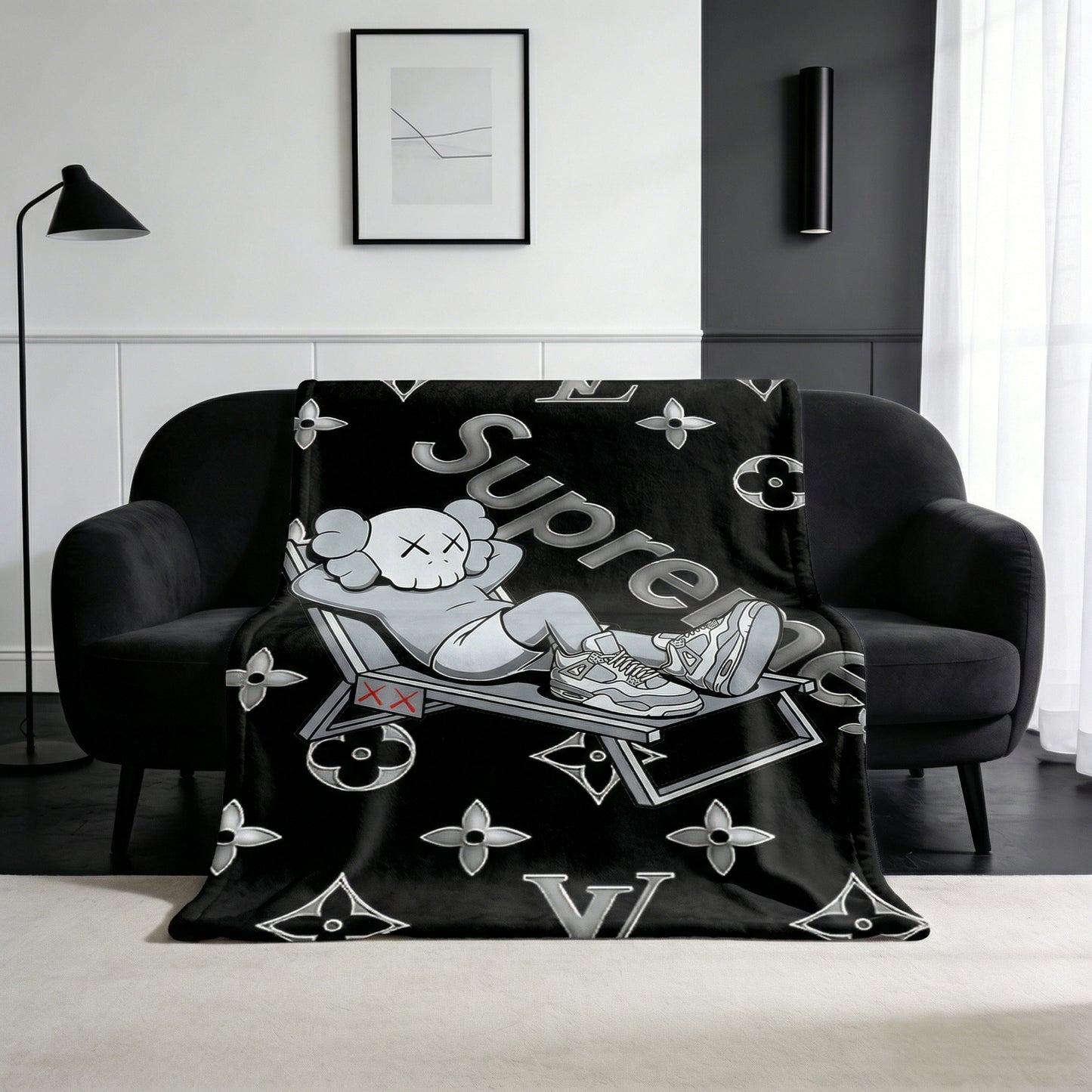 Blanket 毛布 ブランケット スワンネル2wayひざ掛け260123-45