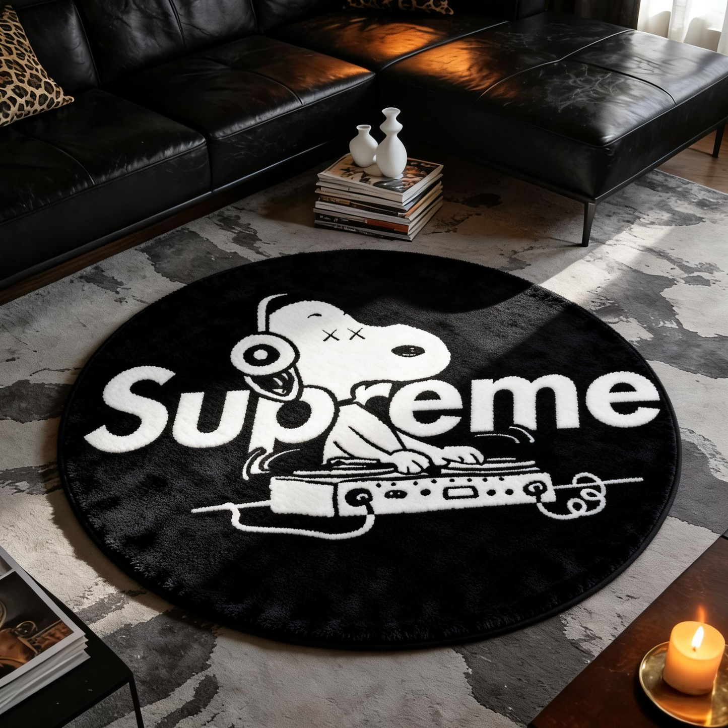 Bedroom Mat ラグ 円形 短毛 0212-1-3