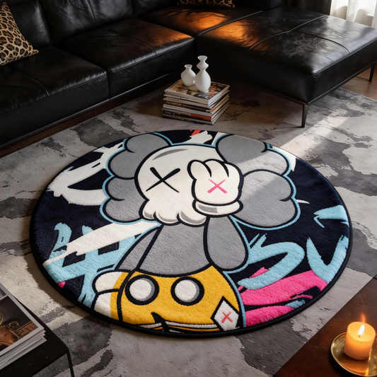 Bedroom Mat ラグ 円形 短毛 425-4-7