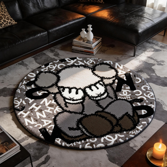 Bedroom Mat ラグ 円形 短毛 824-1-6-2