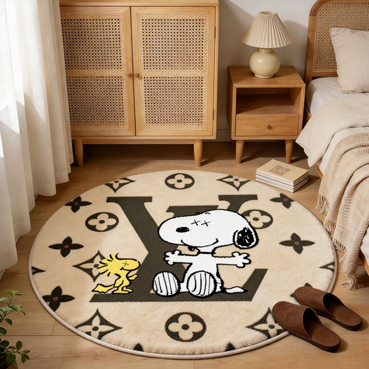 Bedroom Mat ラグ 円形 短毛 0329-6-1-1