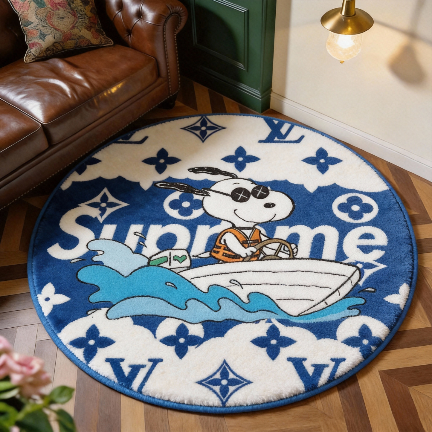 Bedroom Mat ラグ 円形 短毛 260123-29