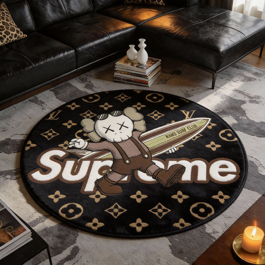 Bedroom Mat ラグ 円形 短毛 260123-34