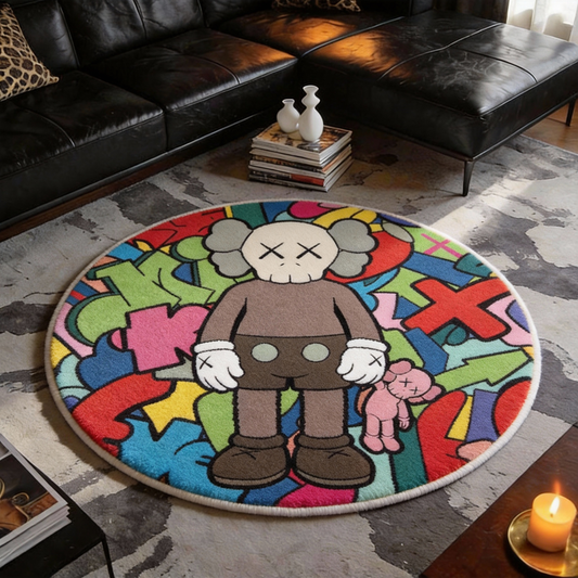 Bedroom Mat ラグ 円形 短毛 260123-36