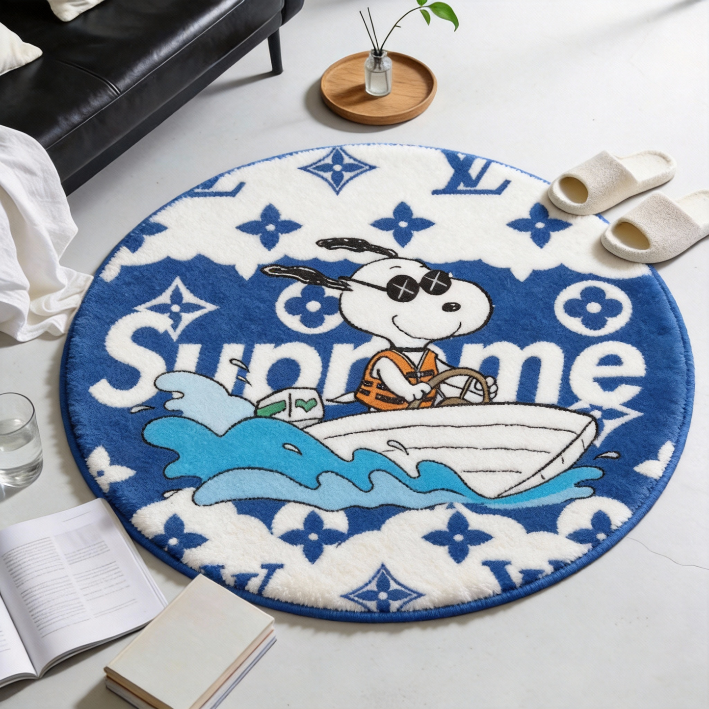 Bedroom Mat ラグ 円形 短毛 260123-29