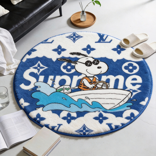 Bedroom Mat ラグ 円形 短毛 260123-29