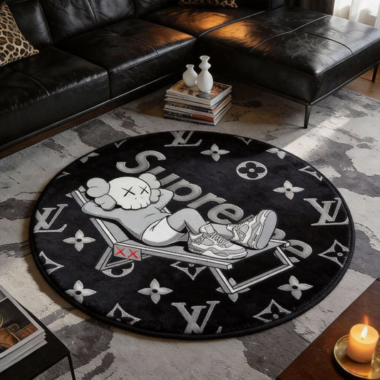 Bedroom Mat ラグ 円形 短毛 260123-37