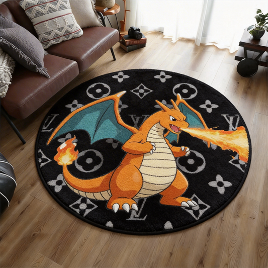 Bedroom Mat ラグ 円形 短毛 260324-17