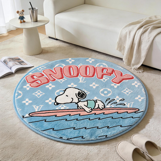 Bedroom Mat ラグ 円形 短毛 260605-37