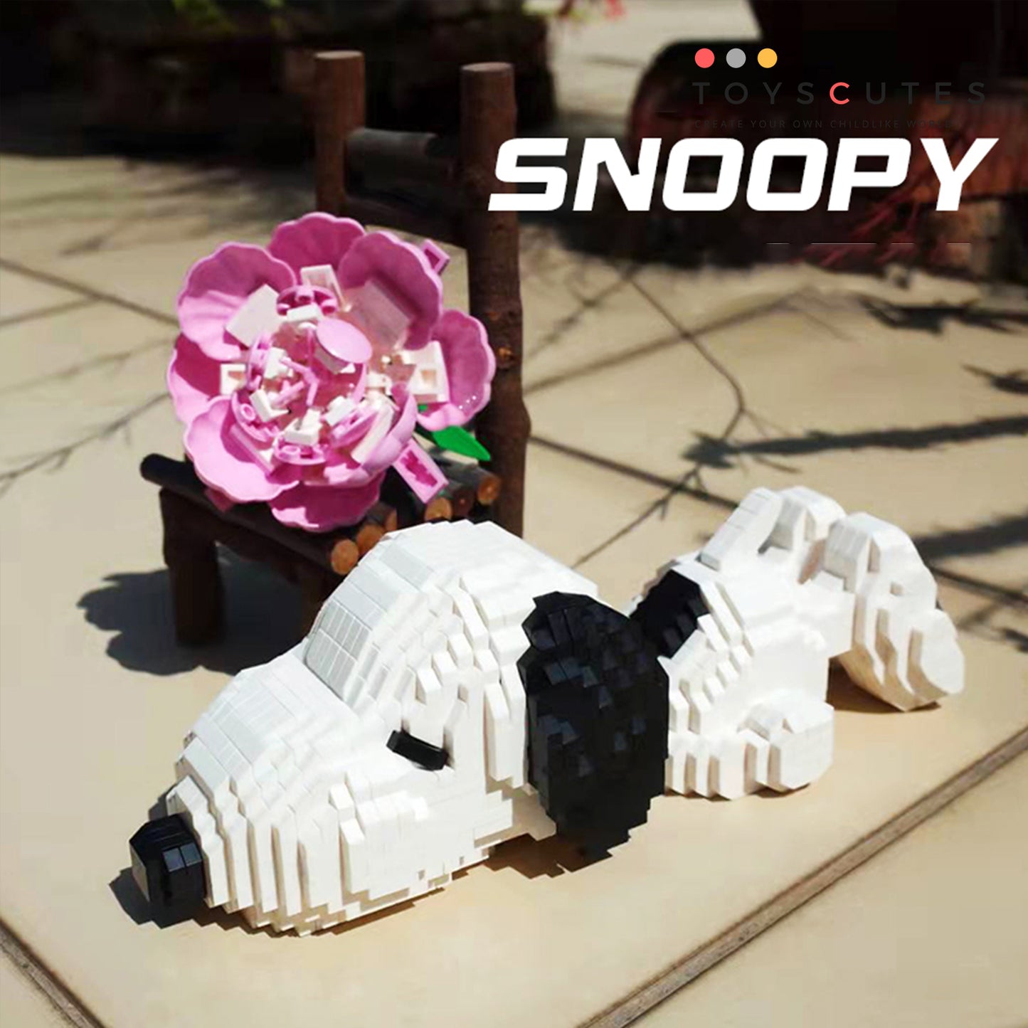 ブロック SNOOPY  スヌーピー  横になる 「216mm」