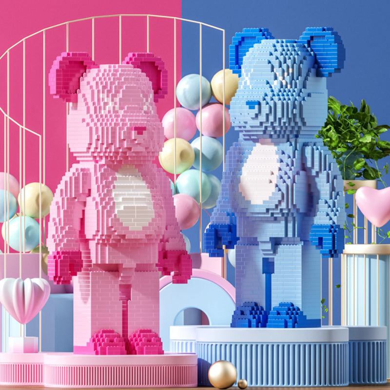 ブロック  BR Brick ベアブリック ピンク「330mm」