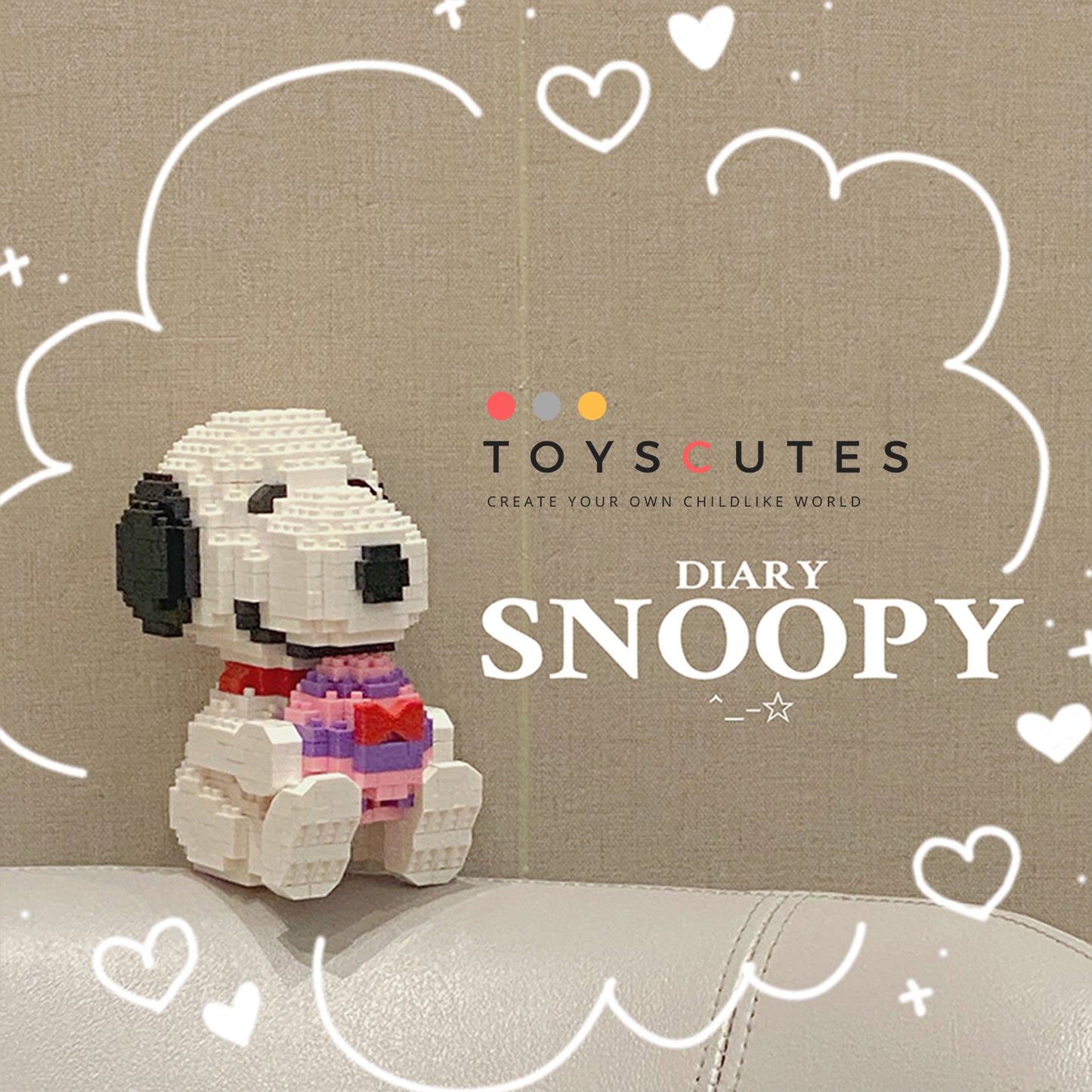 ブロック SNOOPY  スヌーピー 愛を抱いて 限定「104mm」