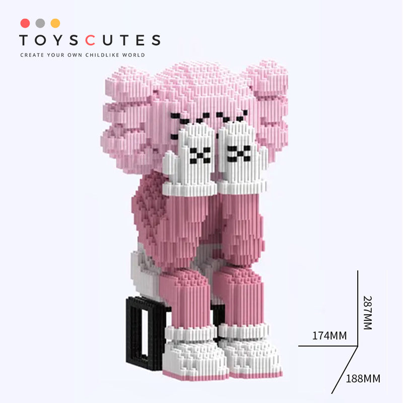 カウズ KAWS  Passing Through ピンク ナノブロック互換性ブロック